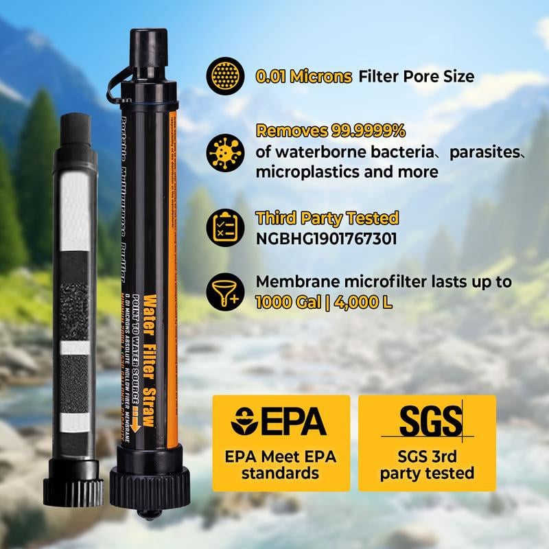 Portable Outdoor Water Filter Straw