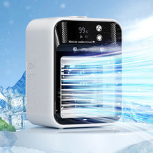 Load image into Gallery viewer, Portable 3-In-1 Cooling Fan with 2-Speed Mist