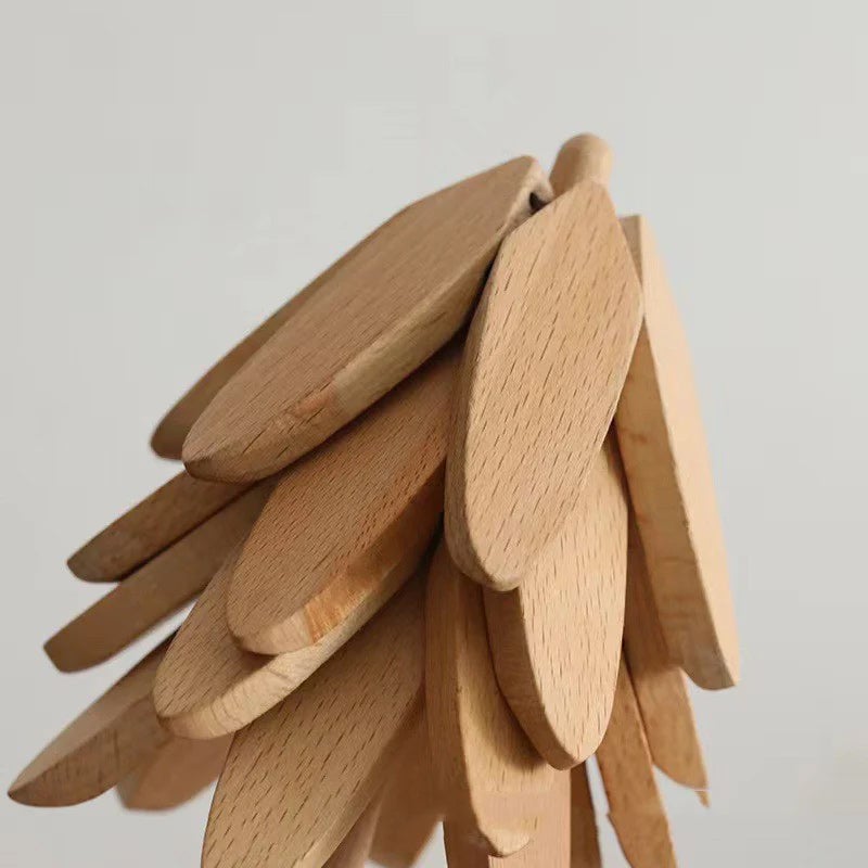 Wooden Leaves Design Coaster