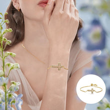 Load image into Gallery viewer, Rhinestone Cross Charm Bracelet