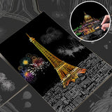 Scratch Art Book For Adults -Colorful City Series