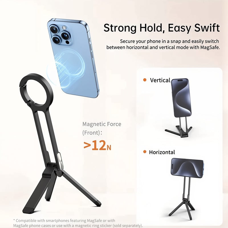 Magnetic Ring Alloy Phone Holder