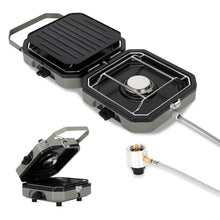 Load image into Gallery viewer, 2 Burner Propane Camping Stove with Grill