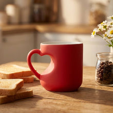 Load image into Gallery viewer, Heart-shaped Color-changing Ceramic Mug