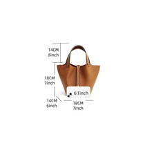 Load image into Gallery viewer, Trendy Plain Color Leather Handbag with Lock Design