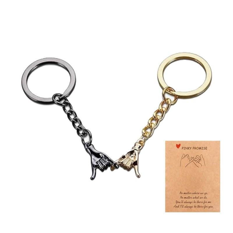 Couple Hand-Holding Creative Keychain Set