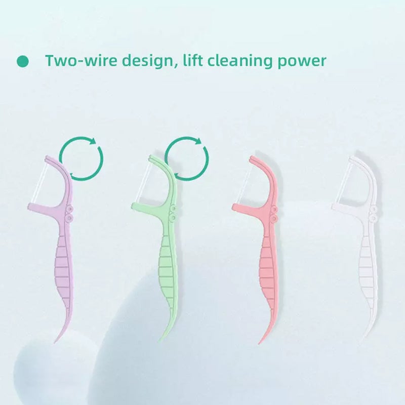 Disposable Floss Picks Twin-Line