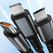 Load image into Gallery viewer, Three-in-One Braided Data Cable