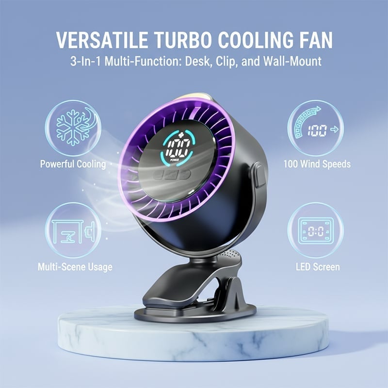 Multi-Function Wall Mount Clip Fan