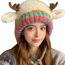 Load image into Gallery viewer, Cute Christmas Antler Beanie Hat