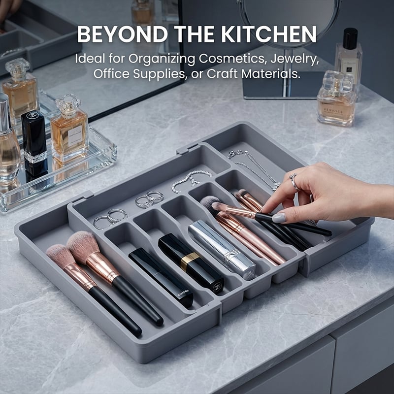 Kitchen Expandable Silverware Drawer Organizer