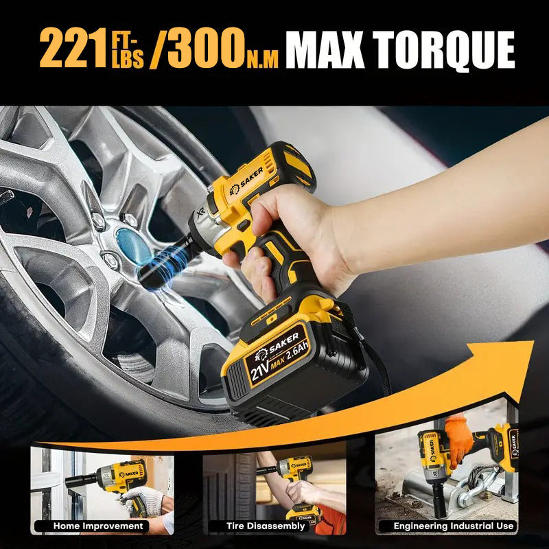 3 In 1 Cordless  Brushless Impact Wrench Kit