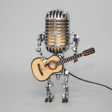 Load image into Gallery viewer, Vintage Metal Microphone Robot Desk Lamp
