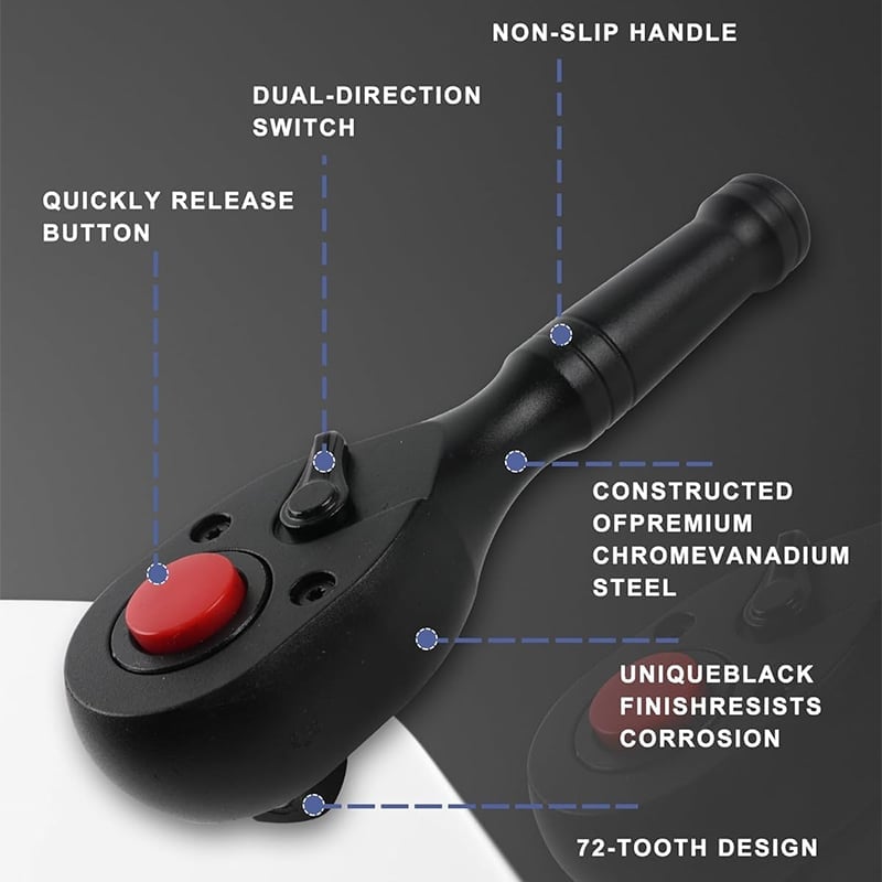 Mini 72-Tooth Quick Ratchet Wrench Set