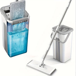 Mop and bucket set with wringer