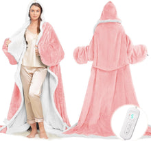 Load image into Gallery viewer, Electric Wearable Throw Blanket with Sleeves