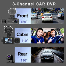 Load image into Gallery viewer, Three-lens driving recorder