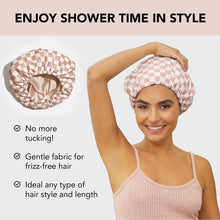 Load image into Gallery viewer, Satin Lined Luxury Shower Cap