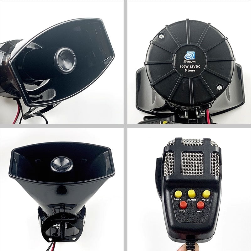7 Tone Sound Mic PA Speaker Car Horn