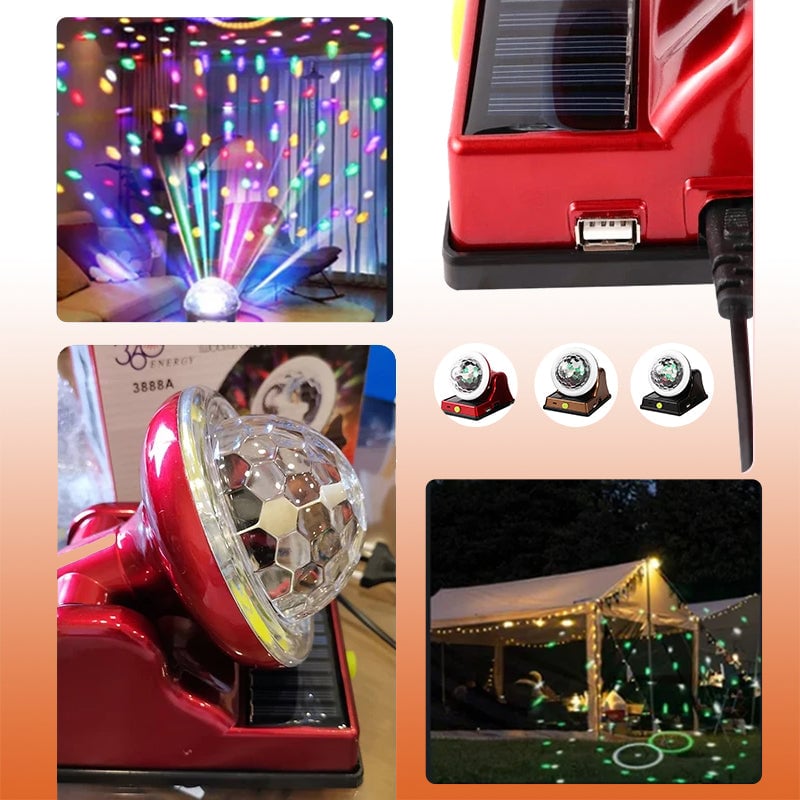 Solar Charging Colorful Magic Ball RGB Atmosphere Light
