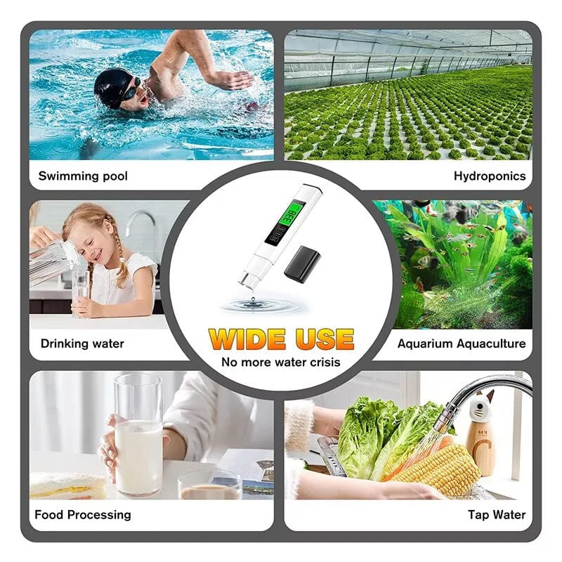 【Extra 15% OFF】New 4 in 1 Tds Meter Digital Water Tester