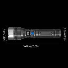 Load image into Gallery viewer, Waterproof Rechargeable Digital Display 2-in-1 Strong Light Flashlight
