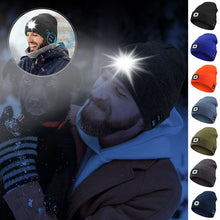 Load image into Gallery viewer, Bluetooth Beanie with LED Light &amp; Removable Speakers