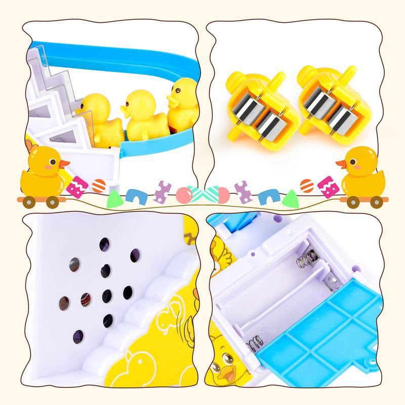 Electric Duck Climbing Race Track Toy – LED Lights & Music Roller Coaster Playset