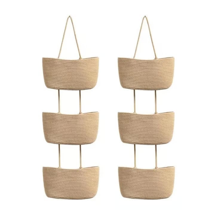 Decorative 3-Tier Hanging Organizer Bag