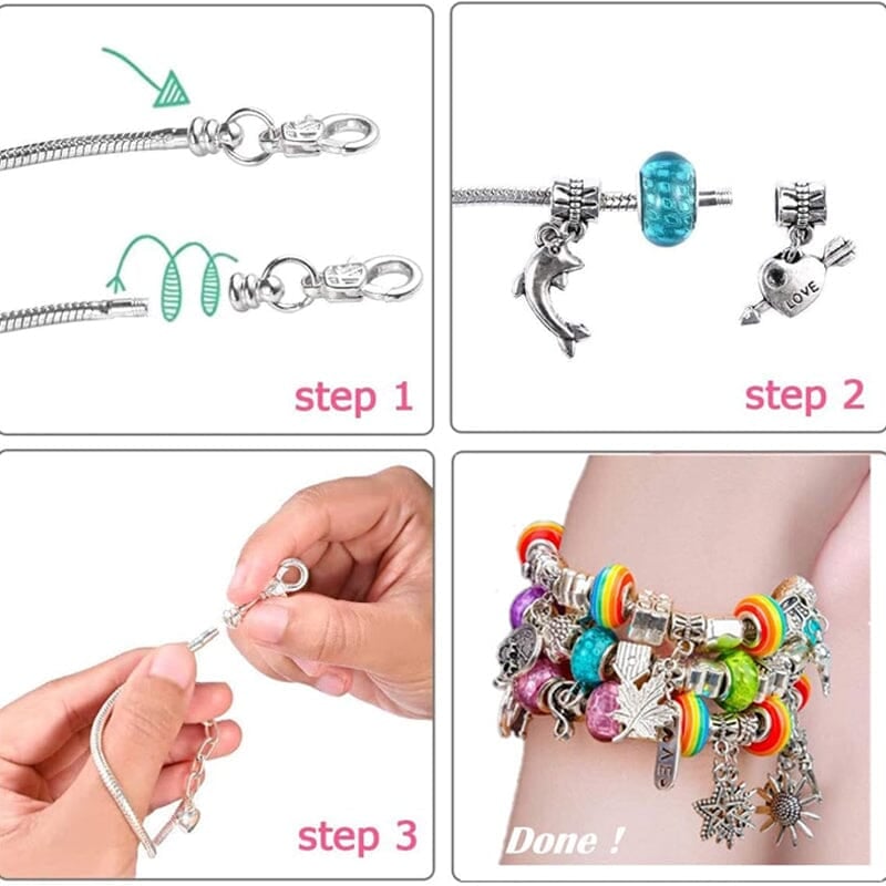 【Extra 50% Off】Girls Charm Bracelet Making Kit