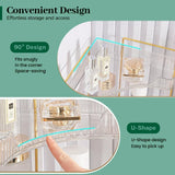 3 Tiers Transparent Corner Cosmetic Countertop Storage Rack