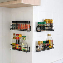 Load image into Gallery viewer, Carbon Steel Wall-Mounted Kitchen Spice Rack