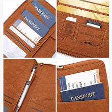 Load image into Gallery viewer, RFID Blocking Travel Passport Wallet