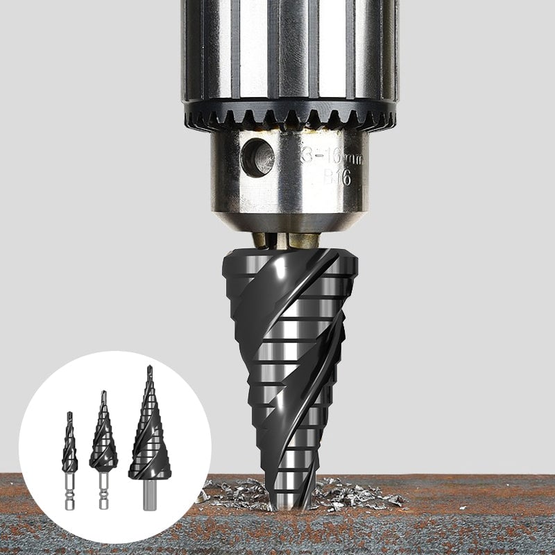Triple-edged pagoda drill