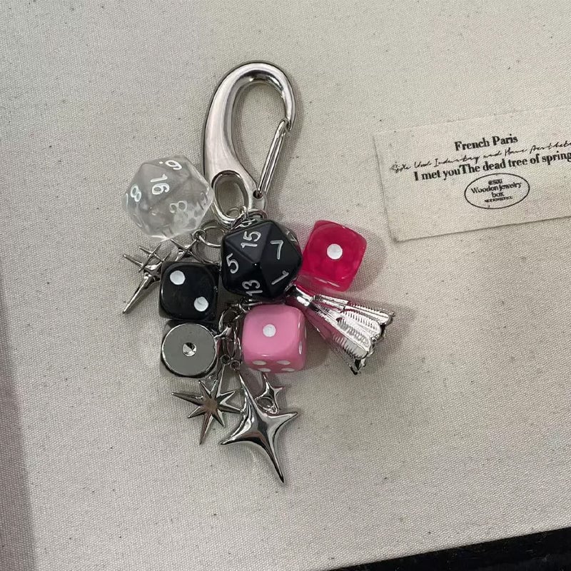 Creative dice keychain