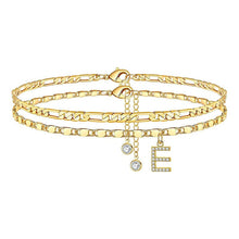Load image into Gallery viewer, A-Z Letter Layered Ankle Bracelets for Women