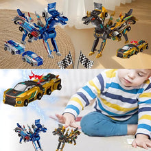 Load image into Gallery viewer, 2-in-1 Magnetic Cars That Transform into Flying Dragon and Unicorn