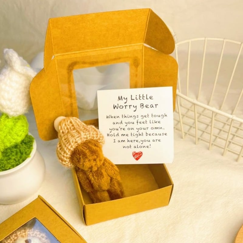 Handmade Mini Plush Teddy Bear in Box