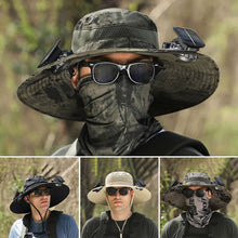 Load image into Gallery viewer, Solar Fan Outdoor Fishing Hat