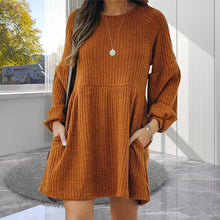 Load image into Gallery viewer, New autumn and winter knitted long-sleeved dress