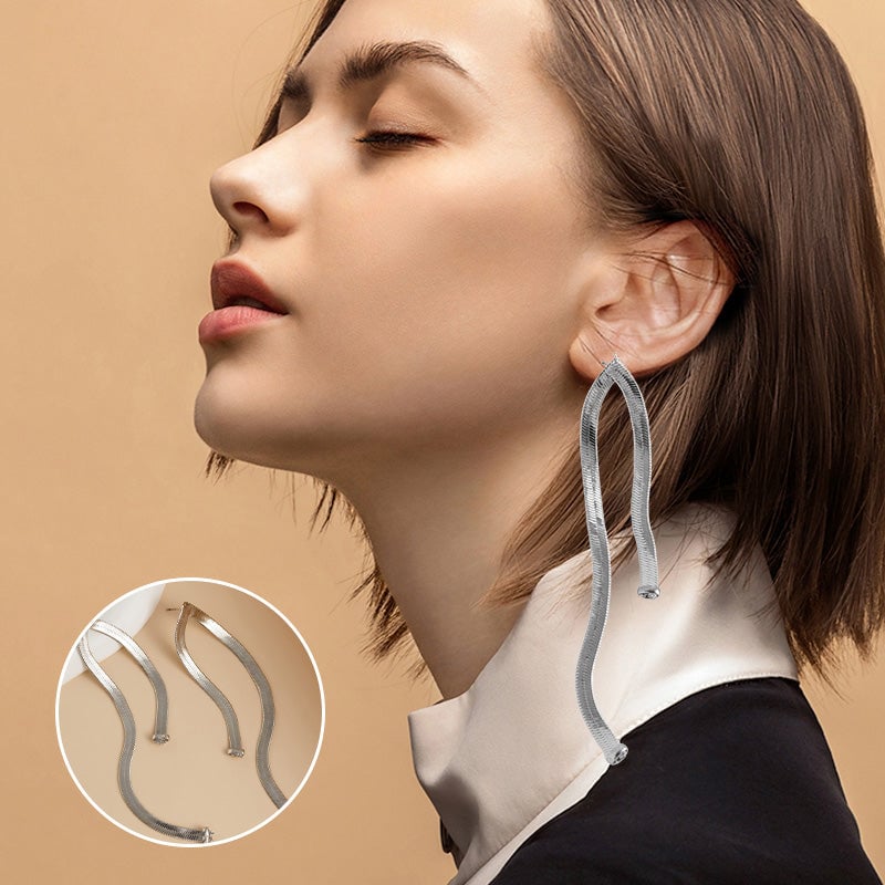 Snake Chain Drop Earrings
