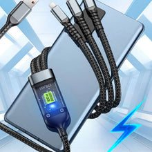 Load image into Gallery viewer, Three-in-One Braided Data Cable