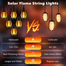 Load image into Gallery viewer, Solar Flickering Flame String Lights