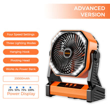 Load image into Gallery viewer, Outdoor Portable Cooling Fan - Rechargeable Camping Fan