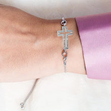 Load image into Gallery viewer, Rhinestone Cross Charm Bracelet