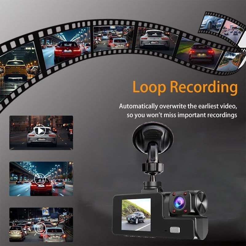 1080P Dual-Lens WiFi Dashcam