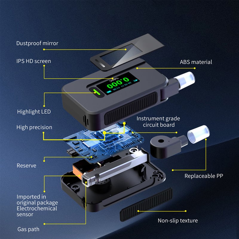 High-Precision Portable Digital Breath Alcohol Tester