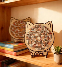 Load image into Gallery viewer, 135PCS Cat-Shaped Wooden Puzzle Game