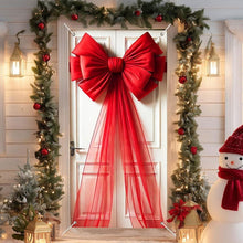 Load image into Gallery viewer, Christmas Door Bow Ribbon Decoration