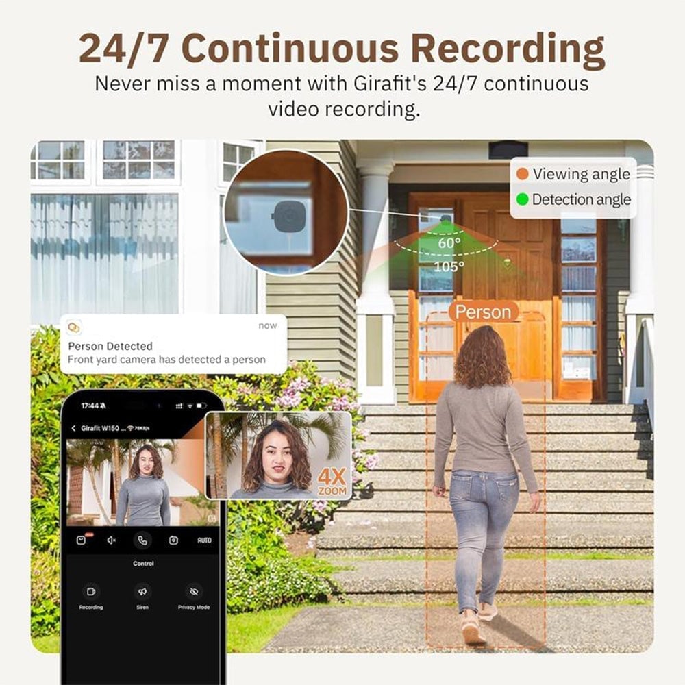 Smart 2K Window Security Camera
